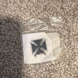 Black and White Geometric Pin